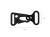 Karabinek metalowy uchwyt 24x64mm Czarny MAT