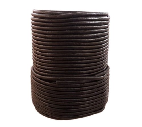 Rzemień Rzemyk Skóra fi 2,5mm Czarny