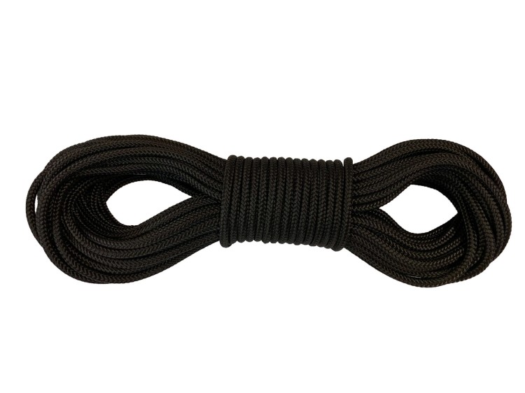 Lina Pleciona 8mm Polipropylenowa Rdzeń 25mb Czarna