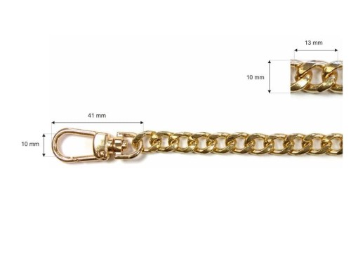 Łańcuszek do Torebki Dewizka 120cm Złoty