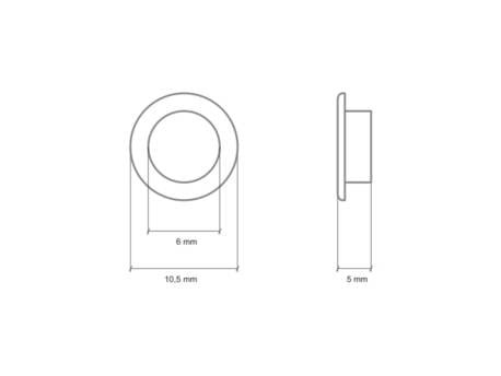 Oczka kaletnicze 6x10x5mm 100szt