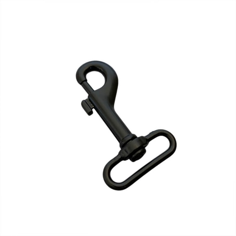 Karabinek 30x65mm karabińczyk Czarny Półmat Nierdzewny