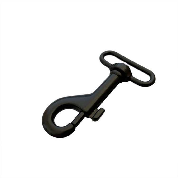 Karabinek 30x65mm karabińczyk Czarny Półmat Nierdzewny