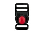 Klamra plastikowa 25mm Czarno Czerwona blokada 5szt