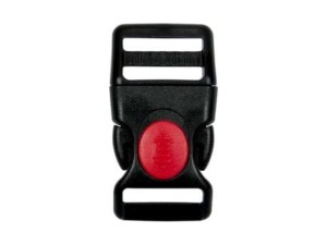 Klamra plastikowa 25mm Czarno Czerwona blokada 5szt