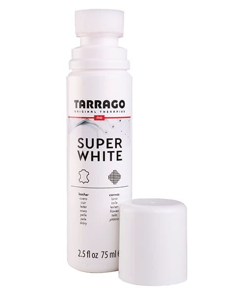 Kryjąca biała pasta do butów Tarrago Super White 75 ml – do skóry i tekstyliów