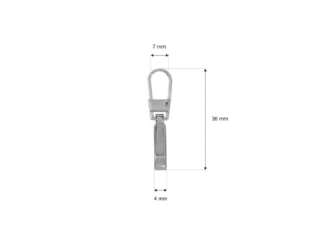 Zawieszka naprawa Suwaka zamka Nikiel 5szt