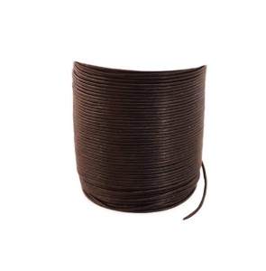 Rzemień Rzemyk Skóra fi 1,5mm Czarny 5m
