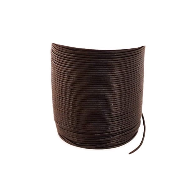 Rzemień Rzemyk Skóra fi 1,5mm Czarny 5m