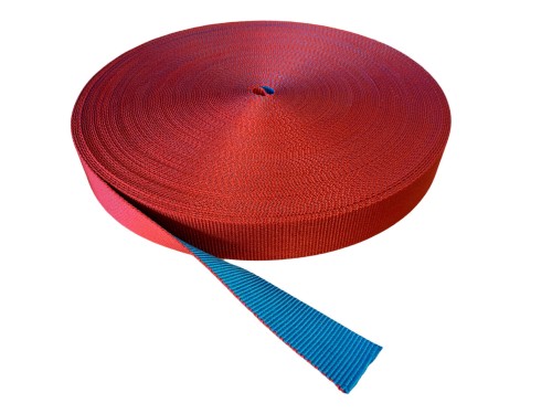 Taśma Nośna 40mm PES Czerwono/Niebieska 5m