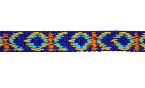 Taśma 20mm Nośna Pas Wzorek Indiański niebieska 5m