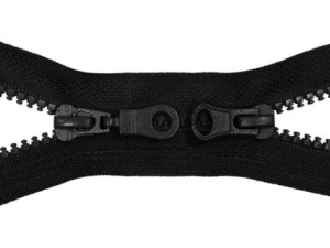 Zamek Rozdzielczy 70cm dwusuwak Czarno/Czarny 5szt