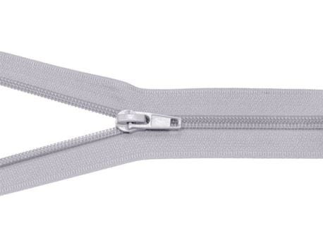 Zamek błyskawiczny #5 Rozdzielczy 55cm Popiel 5szt
