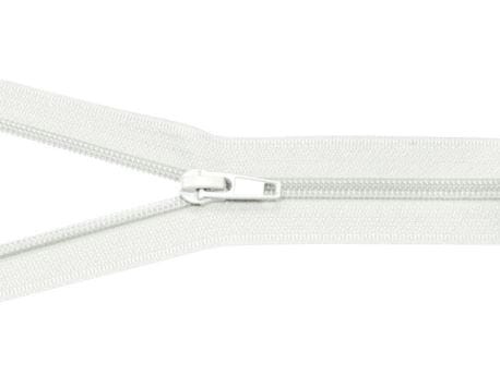 Zamek błyskawiczny #5 Rozdzielczy 45cm Biały 5szt