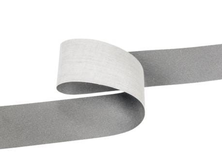 Taśma Odblaskowa 25mm Szara Poliester 10m