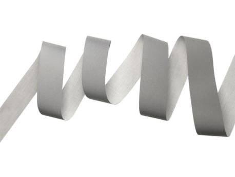 Taśma Odblaskowa 25mm Szara Poliester 10m