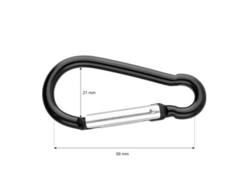Szekla karabinek 56x21mm Czarna 5szt