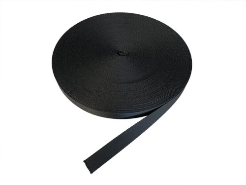 Taśma nośna 25mm/1,4mm PoliEstrowa Czarna 5m