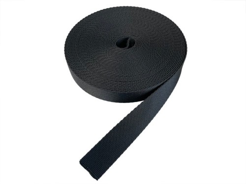 Taśma nośna 25mm/1,5mm PoliEstrowa Czarna 1T 5m