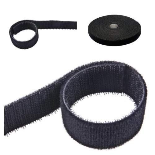 Dwustronna Taśma Rzep 20mm Czarna gr.2,5mm