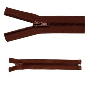 Zamek błyskawiczny #5 Rozdzielczy 25cm Brąz 5szt