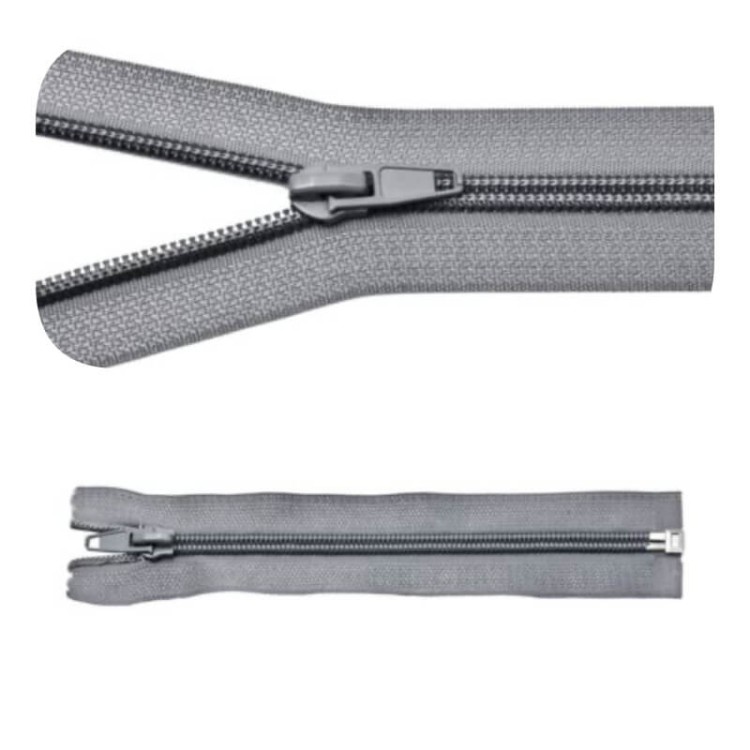 Zamek błyskawiczny #5 Rozdzielczy 25cm Szary 5szt