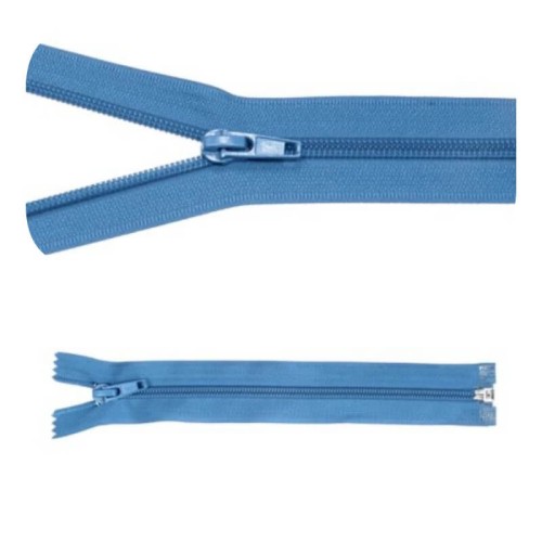 Zamek błyskawiczny #5 Rozdzielczy 35cm Niebieski 5szt