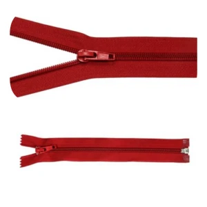 Zamek błyskawiczny #5 Rozdzielczy 65cm Czerwień 5szt