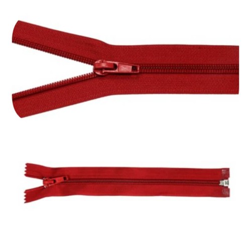 Zamek błyskawiczny #5 Rozdzielczy 75cm Czerwień 5szt