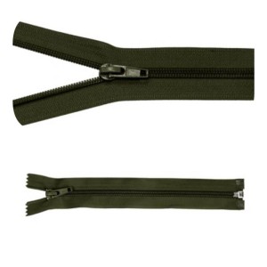 Zamek błyskawiczny #5 Rozdzielczy 25cm Ciemna Oliwka 5szt