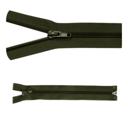 Zamek błyskawiczny #5 Rozdzielczy 70cm Ciemna Oliwka 5szt