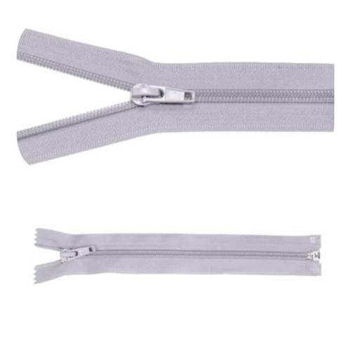 Zamek błyskawiczny #5 Rozdzielczy 65cm Popiel 5szt