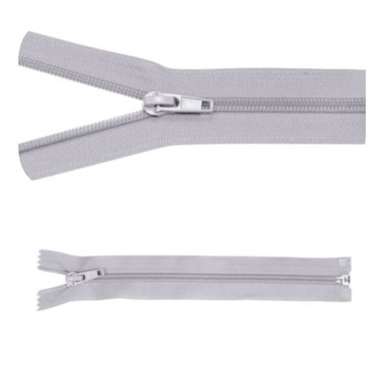 Zamek błyskawiczny #5 Rozdzielczy 25cm Popiel 5szt