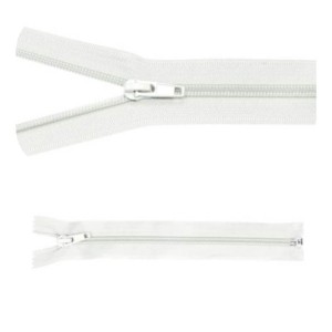 Zamek błyskawiczny #5 Rozdzielczy 25cm Biały 5szt