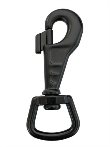 Karabinek 23x85mm karabińczyk zapięcie CZARNY