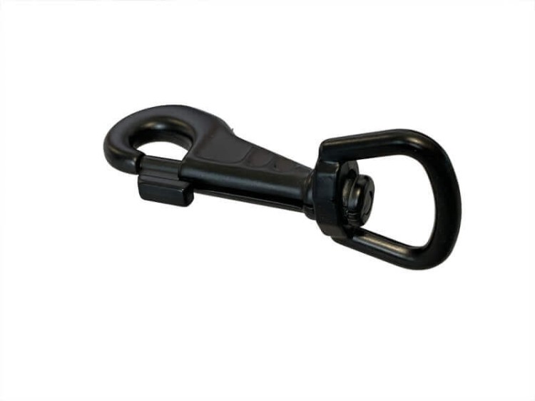 Karabinek 23x85mm karabińczyk zapięcie CZARNY