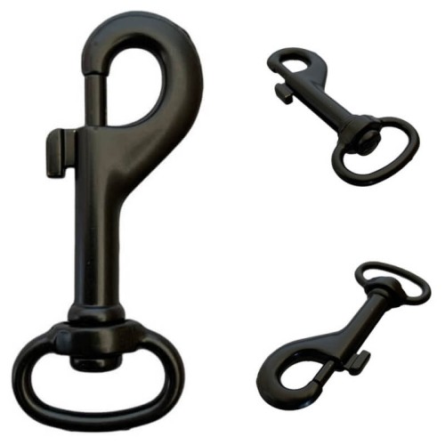 Karabinek 20x66mm karabińczyk Czarny Półmat Nierdzewny