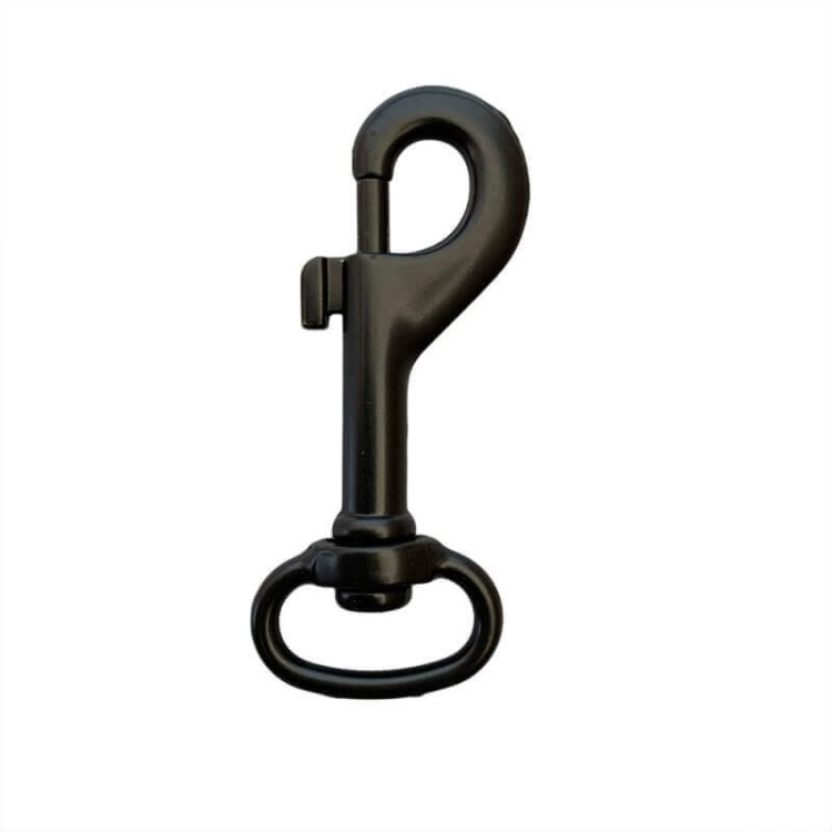 Karabinek 20x66mm karabińczyk Czarny Półmat Nierdzewny