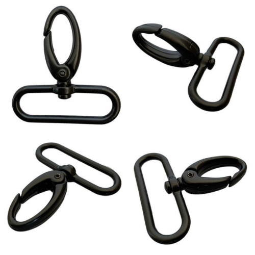 Karabinek 40x50mm karabińczyk Czarny Półmat Nierdzewny