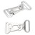 Karabinek metalowy plus uchwyt 24x64mm Srebrny