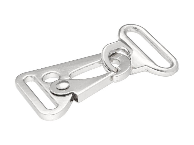 Karabinek metalowy plus uchwyt 24x64mm Srebrny