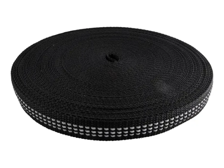 Taśma Odblaskowa polipropylen 20mm/1,5mm Czarna 5mb