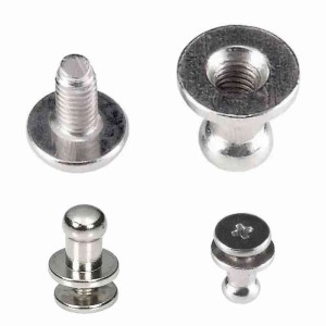 Śrubka Kulka Knopik Nit 5/4/8 mm Srebrny 5szt