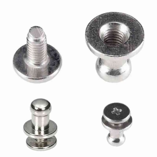 Śrubka Kulka Knopik Nit 5/4/8 mm Srebrny 5szt