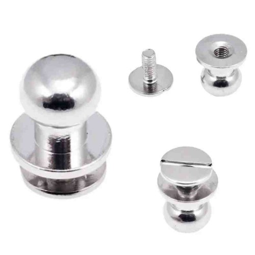 Śrubka Kulka Knopik Nit 8/5/10 mm Srebrny 5szt