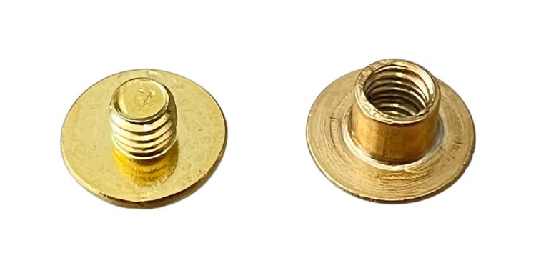 Nity skręcane Śrubka 2mm Złoty 10szt