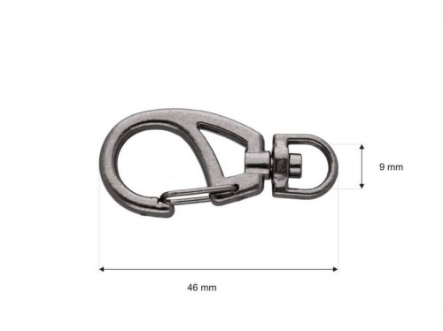 Karabinek 9x46mm Karabińczyk Zapinka C.Nikiel