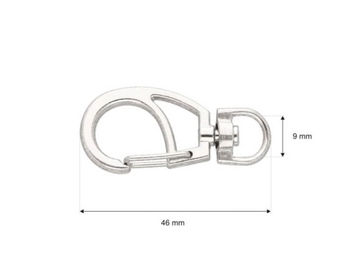 Karabinek 9x46mm Karabińczyk Zapinka Nikiel