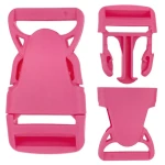 Klamra Plastikowa 30mm Zapięcie Zatrzask RÓŻ 5szt