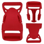 Klamra Plastikowa 30mm Zapięcie Zatrzask CZERWONA 5szt